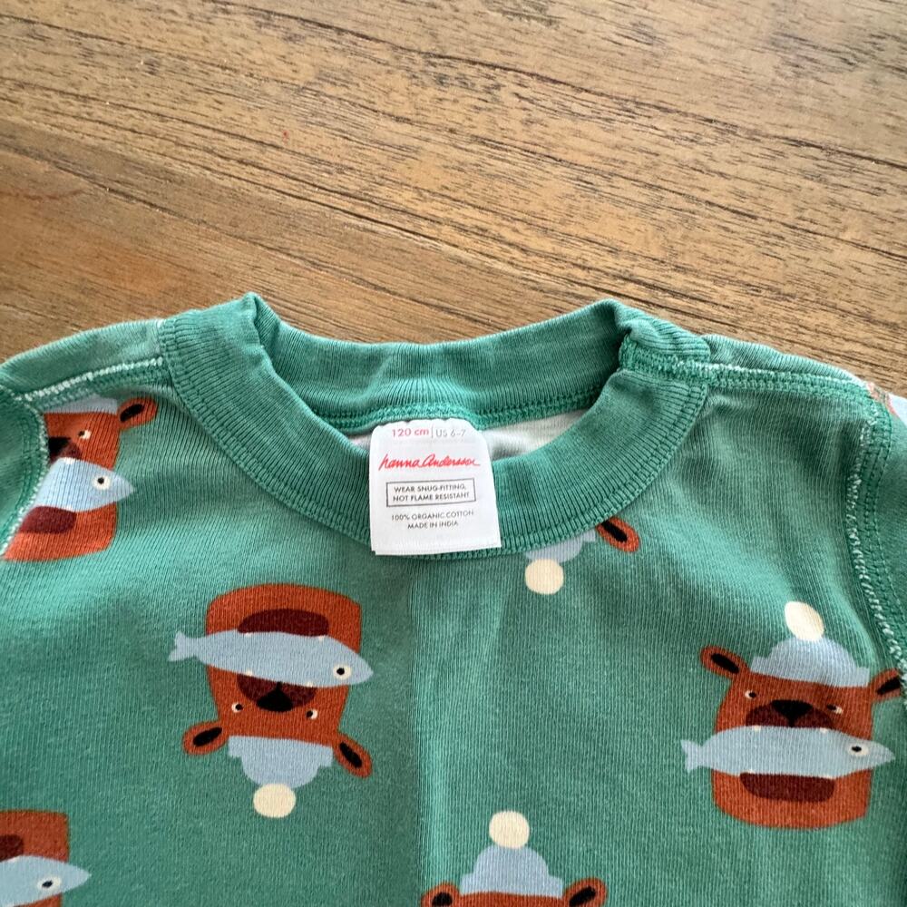 Hanna Andersson Christmas Pajamas - Size 6-7 - Picture 2 of 4